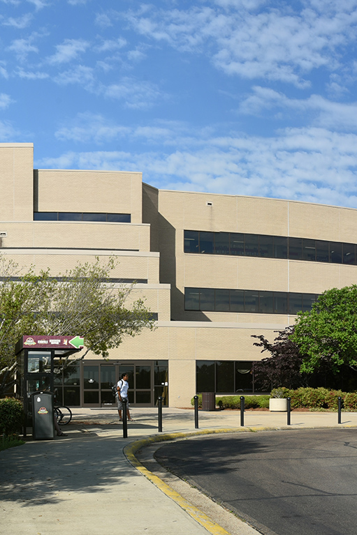 Pano front view of Wise Center at MSU
