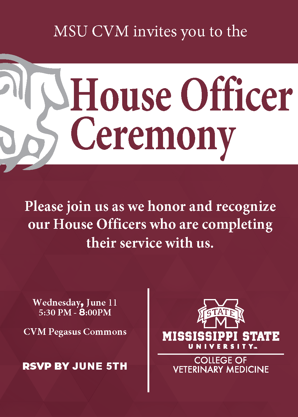House Officer Ceremony Invitation