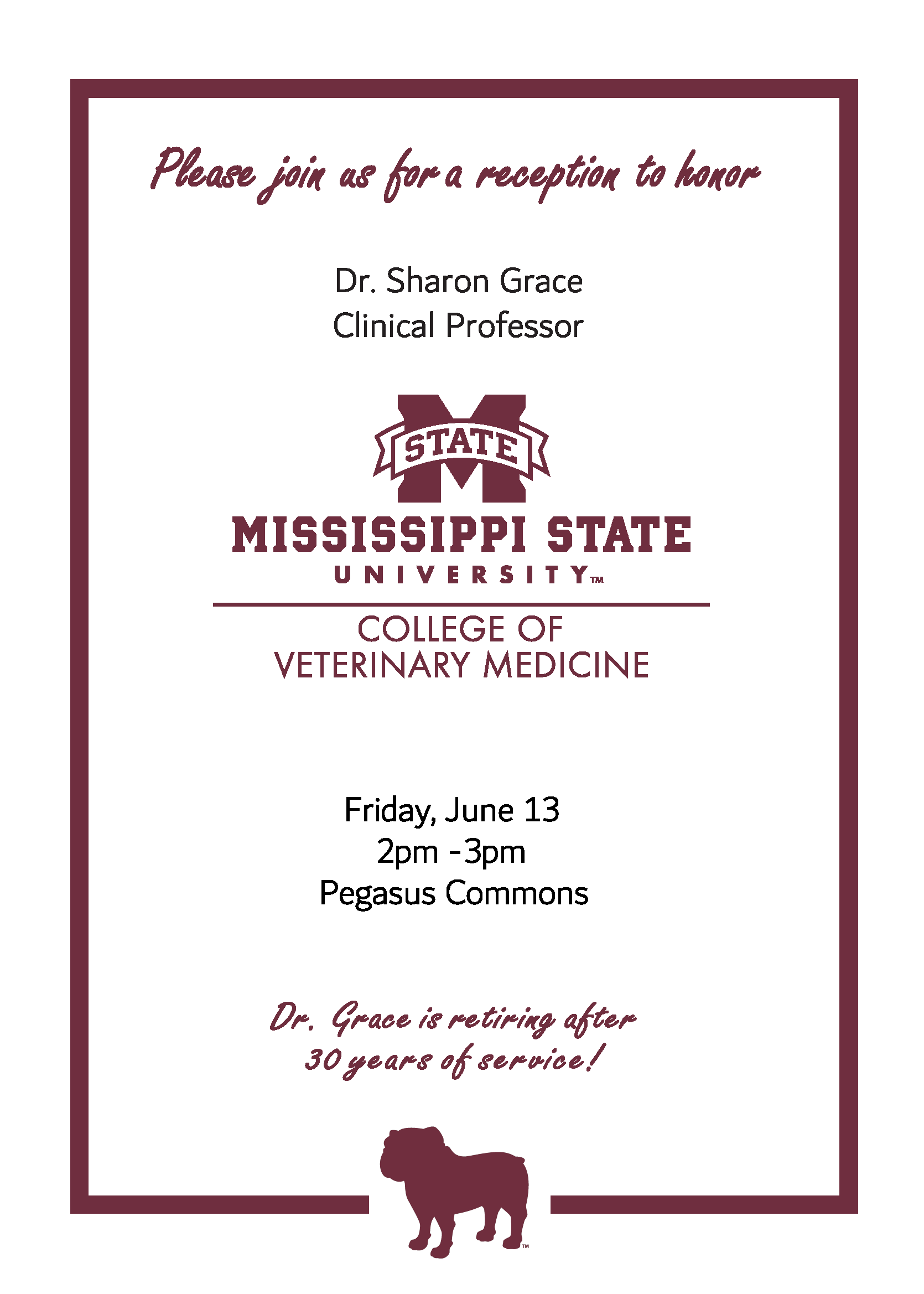 Sharon Grace Invitation