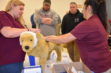 Law enforcement personnel receive free training to help treat K9 officers