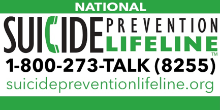 Suicide Prevention Lifeline Banner