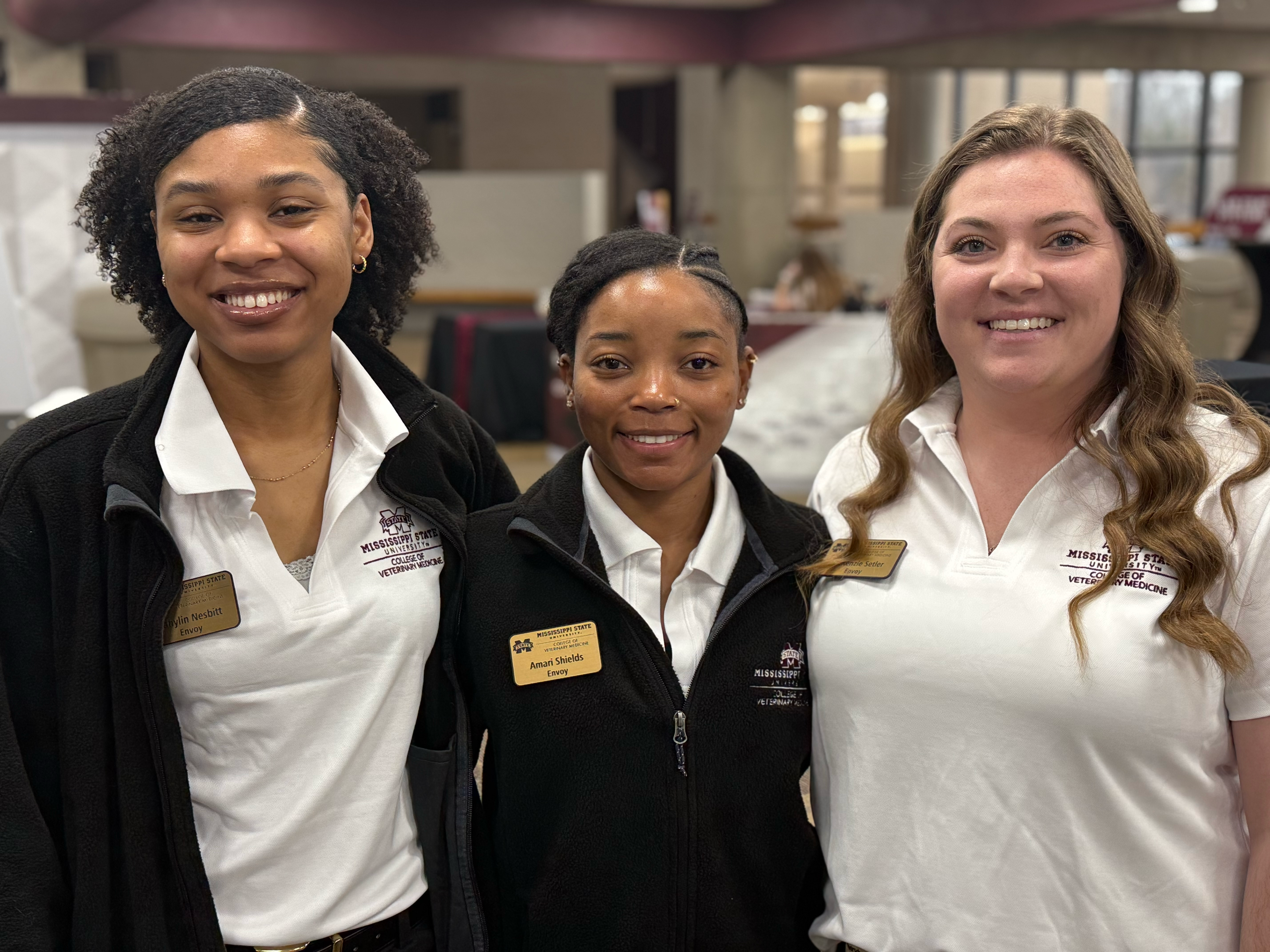 Three CVM student envoys.